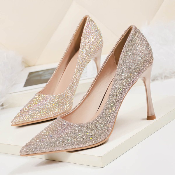 Women's Pumps Sparkling Glitter Stiletto Heel Wedding Shoes #LDB03031365
