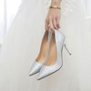 Women's Pumps Sparkling Glitter Crystal Stiletto Heel Wedding Shoes #LDB03031406