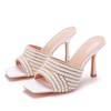Women's Pumps PVC Chain Stiletto Heel Wedding Shoes #LDB03031475