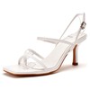 Women's Sandals PVC Buckle Stiletto Heel Wedding Shoes #LDB03031479