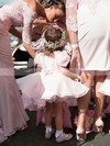Chiffon Off-the-shoulder Trumpet/Mermaid Sweep Train Appliques Lace Bridesmaid Dresses #LDB01013956