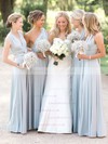 Chiffon V-neck A-line Floor-length Bridesmaid Dresses #LDB01013960