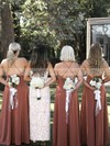Chiffon Square Neckline A-line Floor-length Split Front Bridesmaid Dresses #LDB01014059