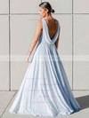 Chiffon Cowl Neck A-line Sweep Train Bridesmaid Dresses #LDB01014061