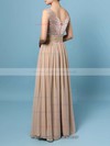 A-line V-neck Chiffon Sequined Floor-length Prom Dresses #LDB02016329