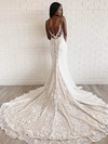 Silk-like Satin Sweetheart Trumpet/Mermaid Court Train Appliques Lace Wedding Dresses #LDB00023992
