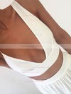 Chiffon V-neck A-line Floor-length Split Front Prom Dresses #LDB020107445