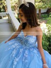 Organza Sweetheart Princess Sweep Train Beading Prom Dresses #LDB020107545