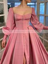 Satin Sweetheart Ball Gown Sweep Train Buttons Prom Dresses #LDB020107559