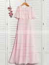 Chiffon Scoop Neck A-line Floor-length Bridesmaid Dresses #LDB01014210