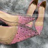 Women's Pumps Stiletto Heel PVC Beading Wedding Shoes #LDB03031019