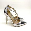 Women's Pumps Stiletto Heel PVC Buckle Wedding Shoes #LDB03031023