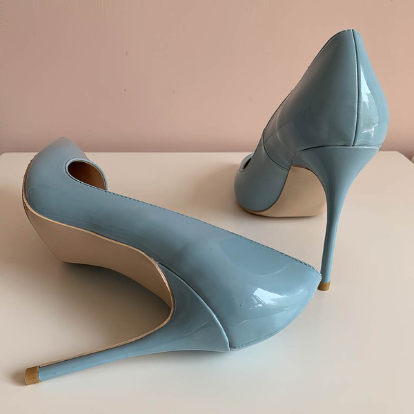 Women's Pumps Stiletto Heel PVC Wedding Shoes #LDB03031026
