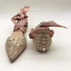 Women's Flats Flat Heel PVC Beading Wedding Shoes #LDB03031037