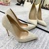 Women's Pumps Stiletto Heel PVC Sparkling Glitter Wedding Shoes #LDB03031042