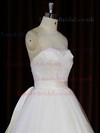 Princess Ivory Tulle Lace-up Appliques Lace Floor-length Wedding Dresses #LDB00021644