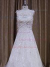 Princess White Lace Tulle Beading Watteau Train Wedding Dresses #LDB00021649