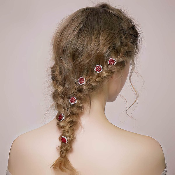 Hairpins Alloy Red Headpieces #LDB03020389