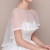 Shawl Tulle Short Sleeve Appliques Lace #LDB03040115