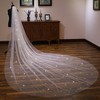 Cathedral Bridal Veils One-tier Cut Edge Sequin Classic #LDB03010183