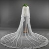 Cathedral Bridal Veils Two-tier Lace Applique Edge Applique Classic #LDB03010192