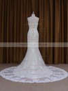 Sweetheart Lace Chapel Train Beading Lace-up Ivory Wedding Dresses #LDB00021687