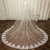 Chapel Bridal Veils One-tier Lace Applique Edge Applique Classic #LDB03010208