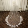 Chapel Bridal Veils One-tier Lace Applique Edge Applique Classic #LDB03010210