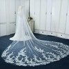 Cathedral Bridal Veils Two-tier Lace Applique Edge Applique Classic #LDB03010213