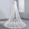 Chapel Bridal Veils One-tier Lace Applique Edge Applique Classic #LDB03010218