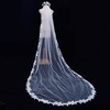 Cathedral Bridal Veils One-tier Lace Applique Edge Applique Classic #LDB03010230