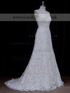Sweetheart Lace Sweep Train Cap Straps Ivory Pretty Wedding Dresses #LDB00021690
