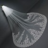 Cathedral Bridal Veils Two-tier Lace Applique Edge Sequin Classic #LDB03010245