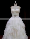 Princess Ivory Tulle Tiered Sweetheart Amazing Wedding Dresses #LDB00021691