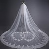 Chapel Bridal Veils One-tier Lace Applique Edge Applique Classic #LDB03010247