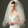Elbow Bridal Veils Three-tier Cut Edge Classic #LDB03010248