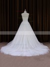 Simple Ball Gown Ivory Sweetheart Tulle Chapel Train Wedding Dresses #LDB00021701