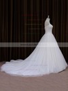 Simple Ball Gown Ivory Sweetheart Tulle Chapel Train Wedding Dresses #LDB00021701