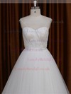 Ball Gown Scoop Neck Tulle with Beading White Wholesale Wedding Dresses #LDB00021720