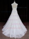 Open Back Sweetheart Tulle Appliques Lace A-line Popular Wedding Dresses #LDB00021750
