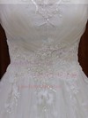 Amazing Ball Gown White Tulle Appliques Lace V-neck Wedding Dresses #LDB00021762