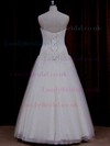 Perfect Sweetheart Lace-up Tulle Appliques Lace Floor-length Wedding Dress #LDB00021798