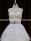 Sweetheart Tiered Tulle Court Train Beading Fashion Wedding Dress #LDB00021799