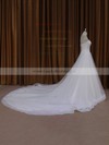 Beautiful Ball Gown Sweetheart Tulle Ivory Chapel Train Wedding Dress #LDB00021813