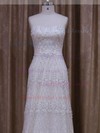 Sheath/Column Ivory Elegant Tulle Satin Sashes / Ribbons Detachable Wedding Dress #LDB00021853