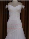 Floor-length Fashion Ivory Tulle Beading Off-the-shoulder Wedding Dress #LDB00021905