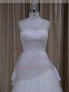 Ivory Watteau Train Tulle Ruffles Exclusive Sweetheart Wedding Dresses #LDB00021914