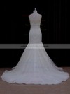 Trumpet/Mermaid For Less Lace Tulle Beading Ivory Sweetheart Wedding Dress #LDB00021915
