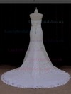 Trumpet/Mermaid Ivory Lace Sashes / Ribbons Strapless Lace-up Wedding Dresses #LDB00021921