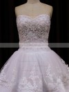 Princess Ivory Tulle Appliques Lace Lace-up Sweetheart Wedding Dresses #LDB00021990